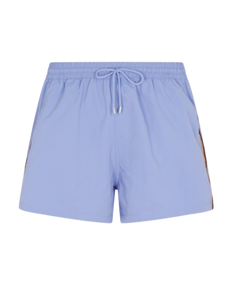 Paul Smith Stripe-trim Swim Shorts In Blue