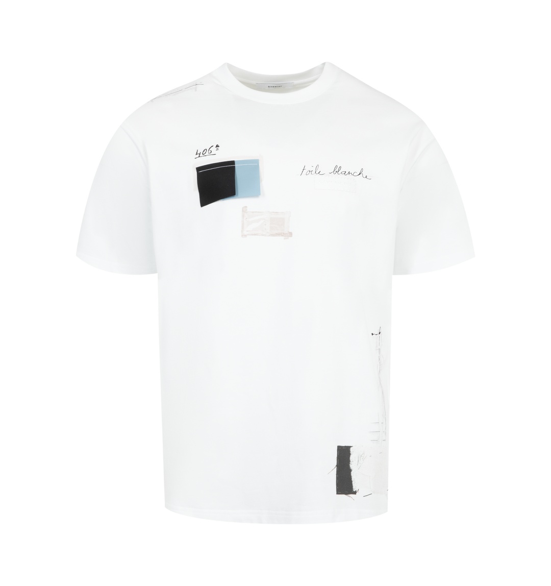 Givenchy T-shirt In Cotton With Trompe L'œil Pattern In White