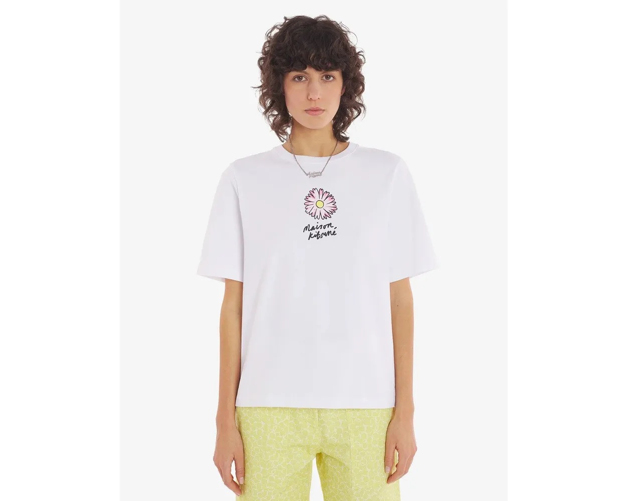 MAISON KITSUNÉ FLOATING FLOWER COTTON T-SHIRT