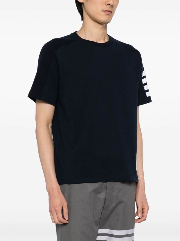 Thom Browne Item O-neck Short-sleeved T-shirt In Black