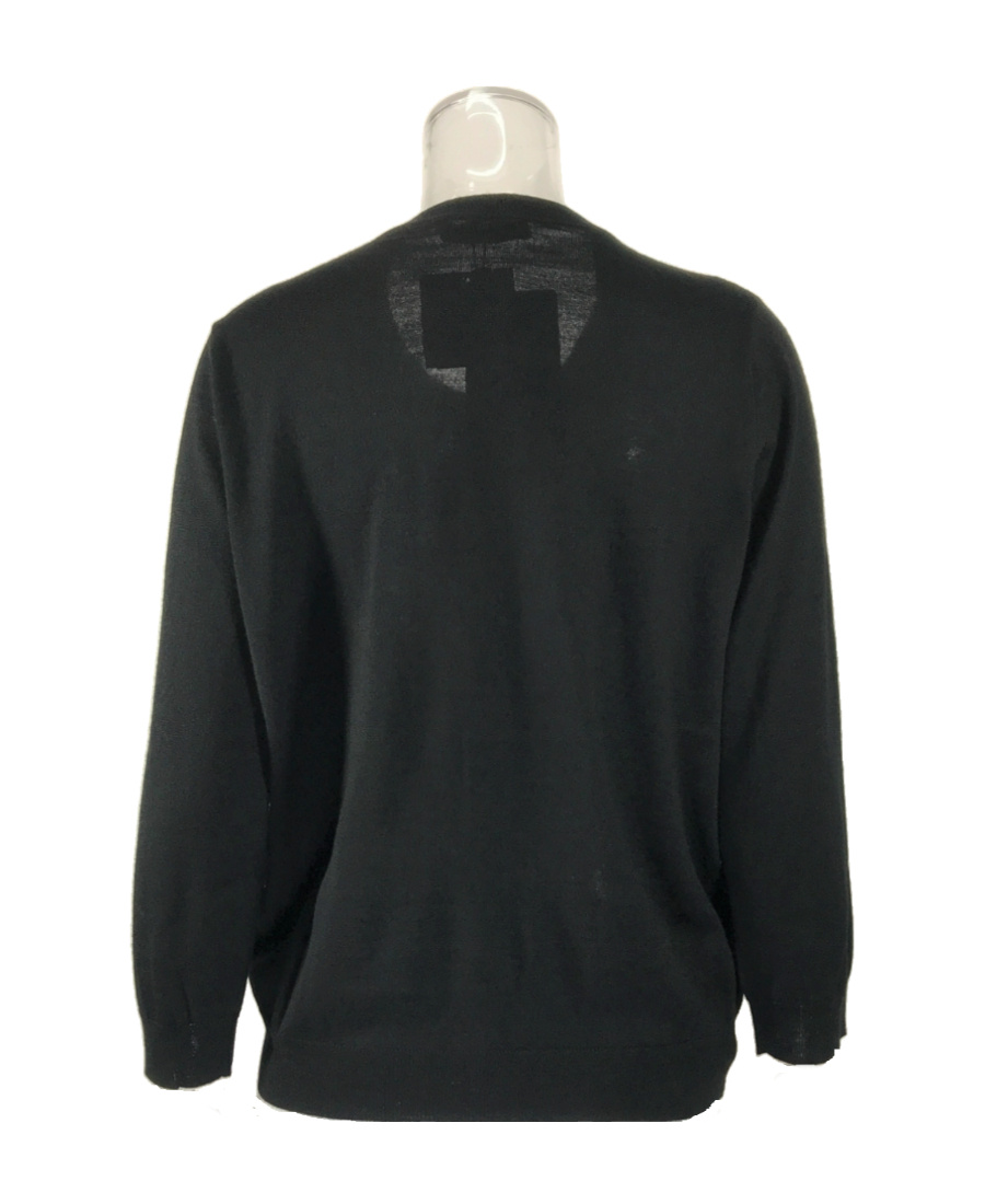 Max Mara Round-neck Long-sleeved Sweater In Black