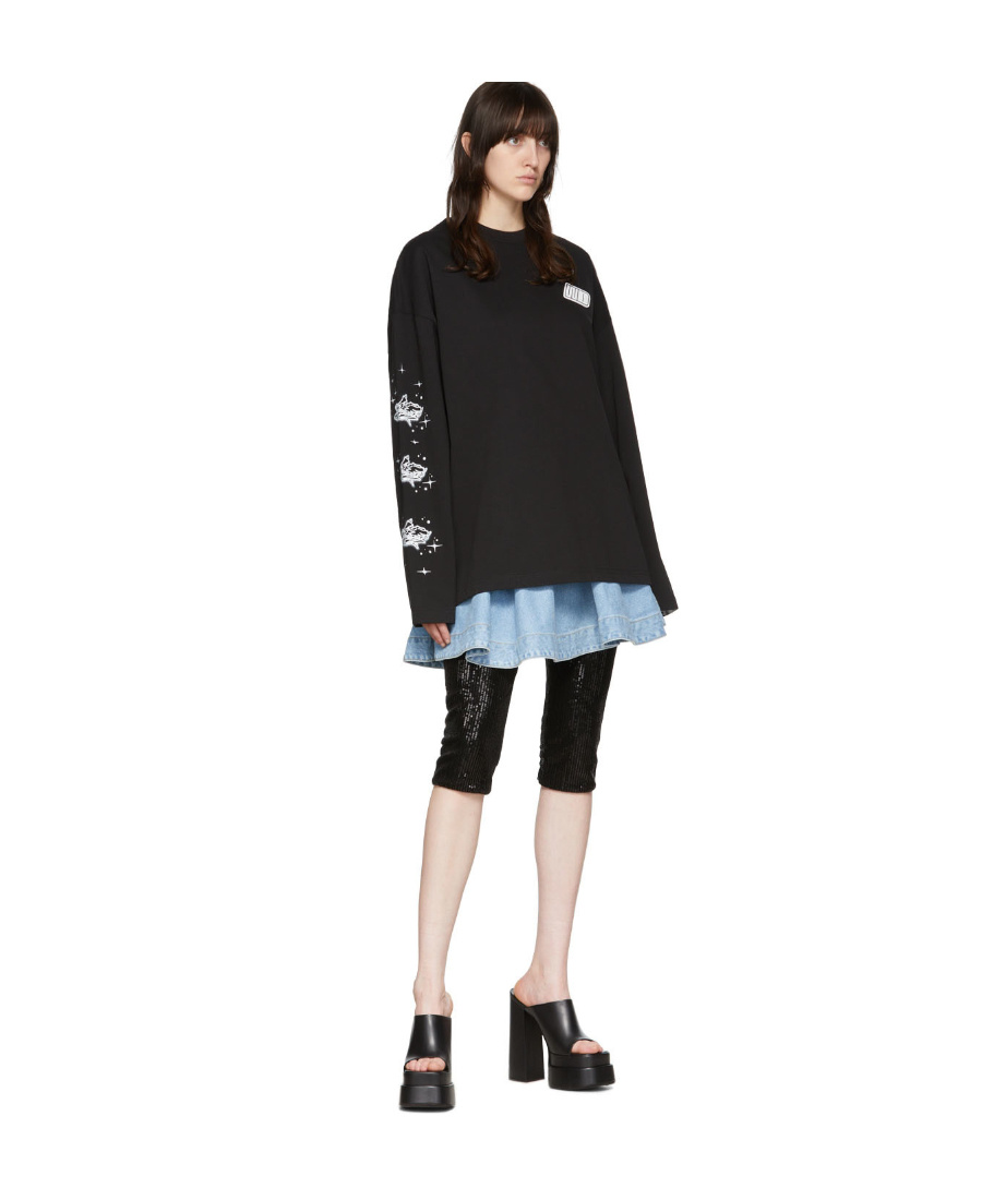 We11 Done Long-sleeved T-shirt In Black