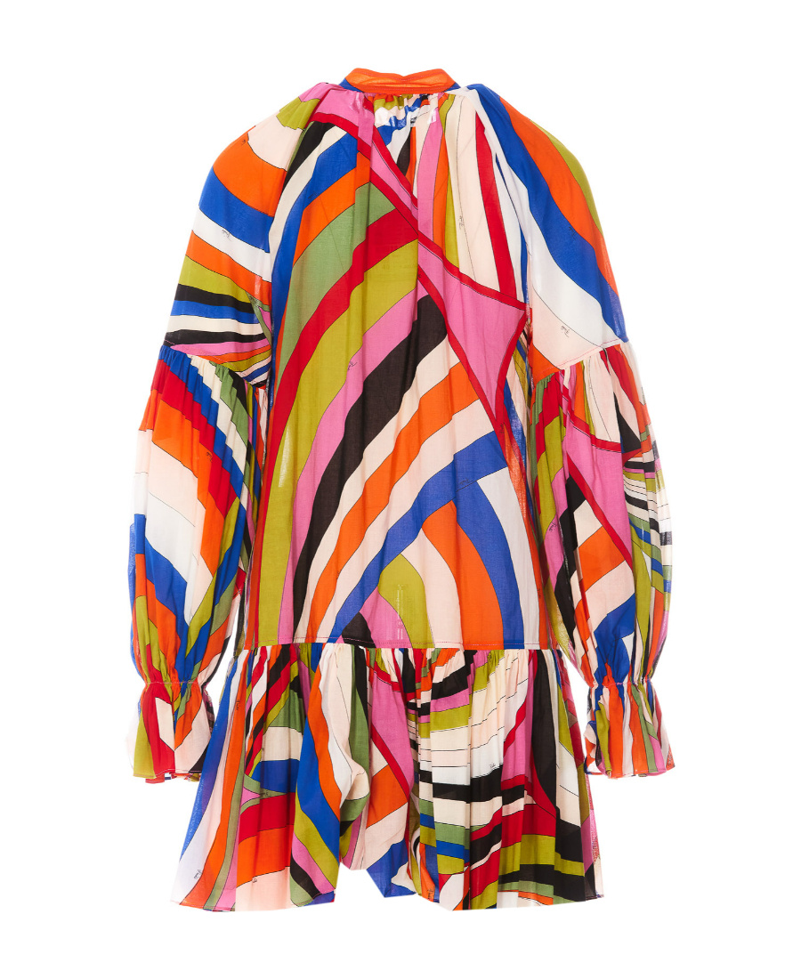 Pucci Abstract-print Minidress In Multicolor
