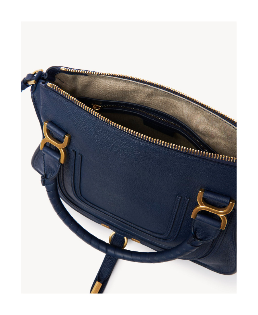 Chloé Marcie Leather Tote Bag In Black