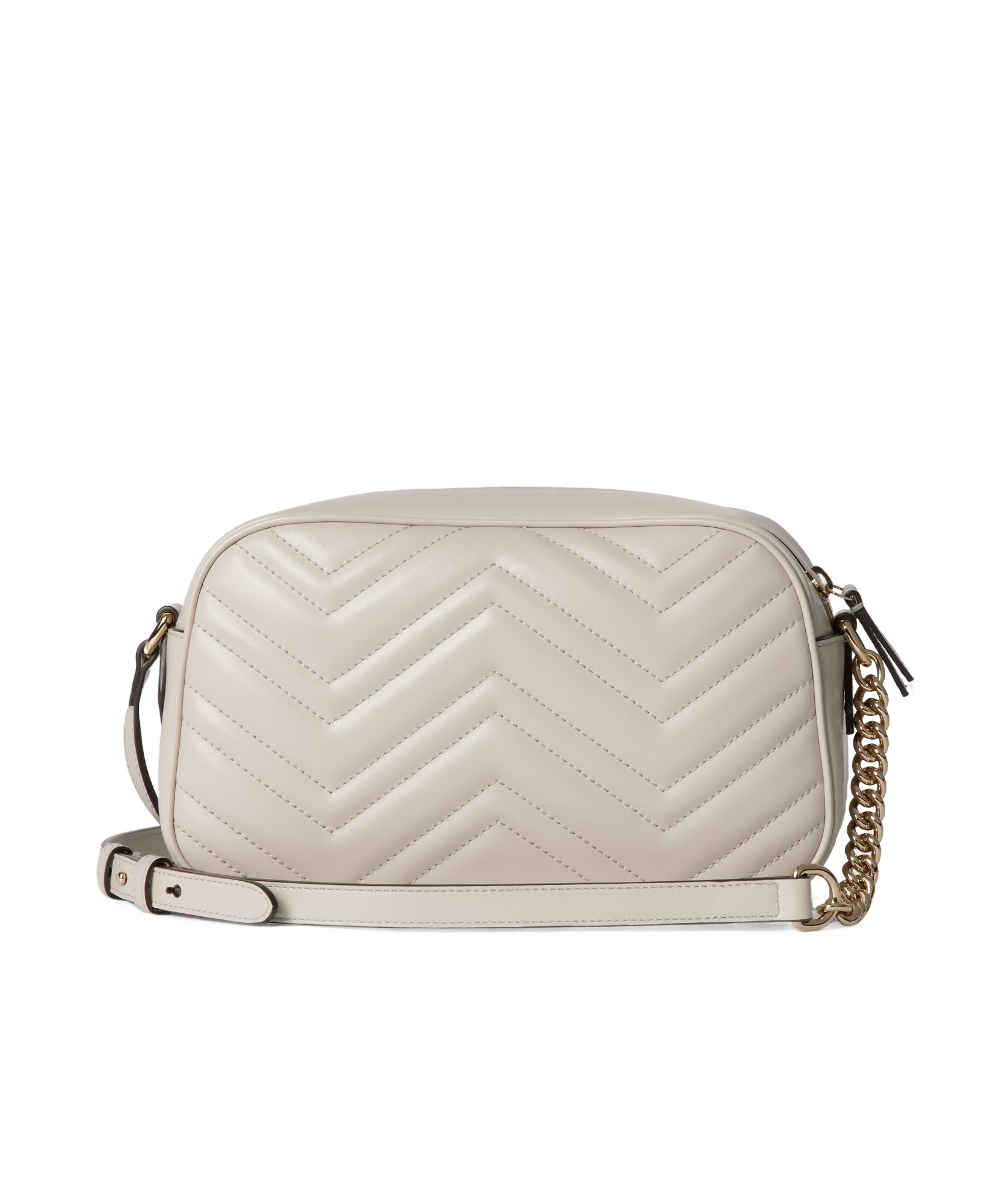 Gucci Gg Marmont Leather Shoulder Bag In Nude