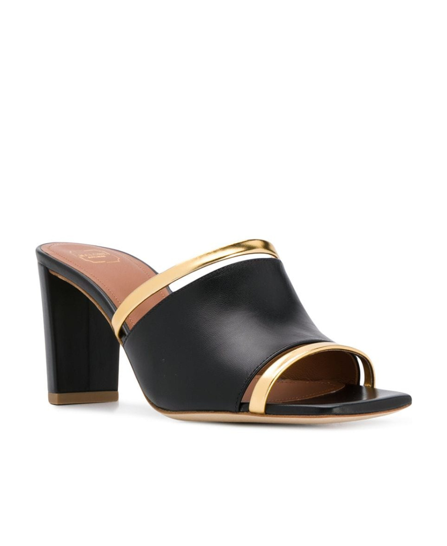 Malone Souliers Demi 70 Cut-out Leather Mules In Black
