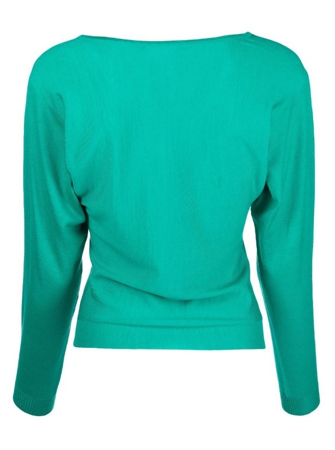 Alberta Ferretti V-neck Sweatshirt In Green