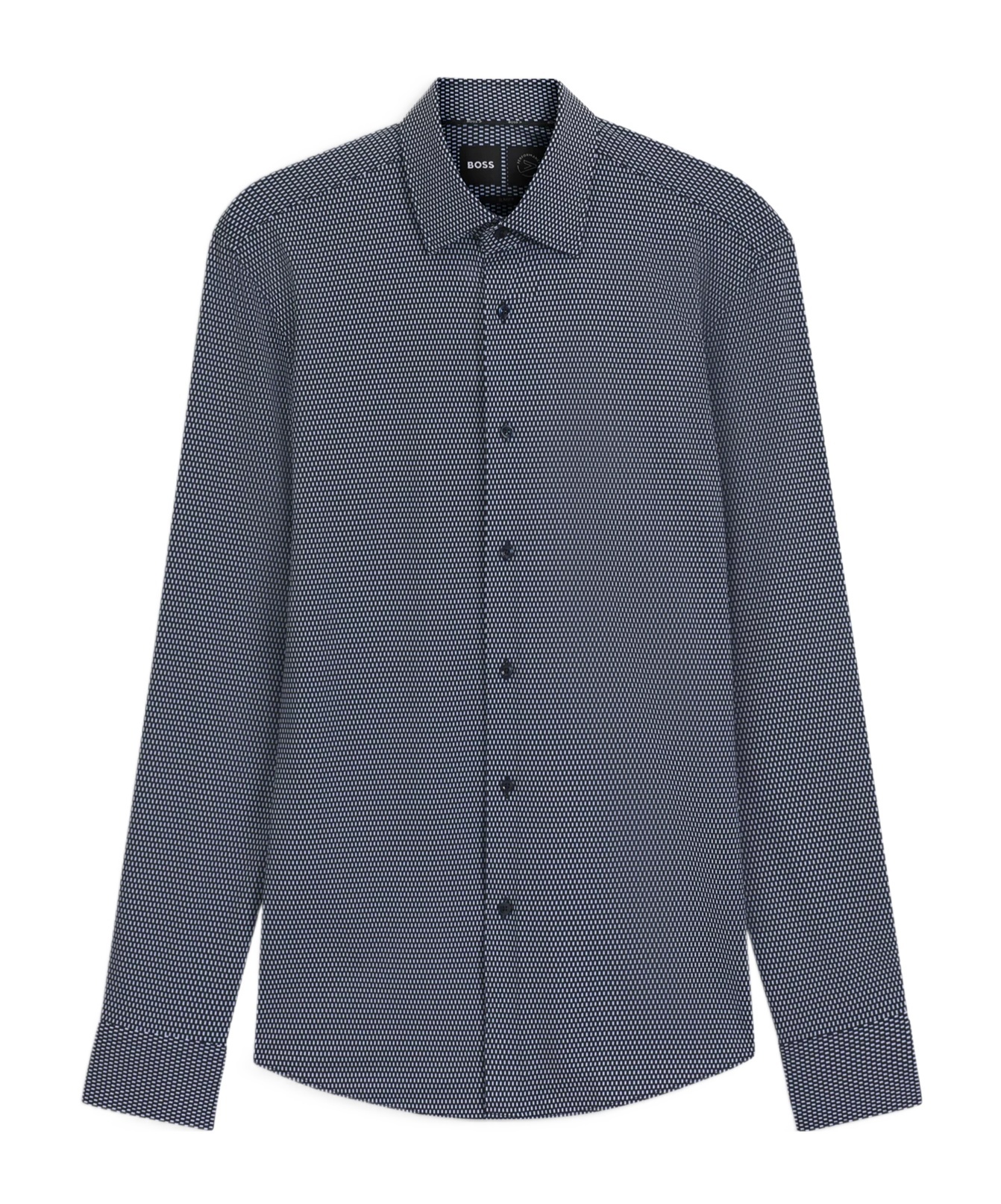 Hugo Boss Slim-fit Shirt In Italian-made Performance-stretch Fabric