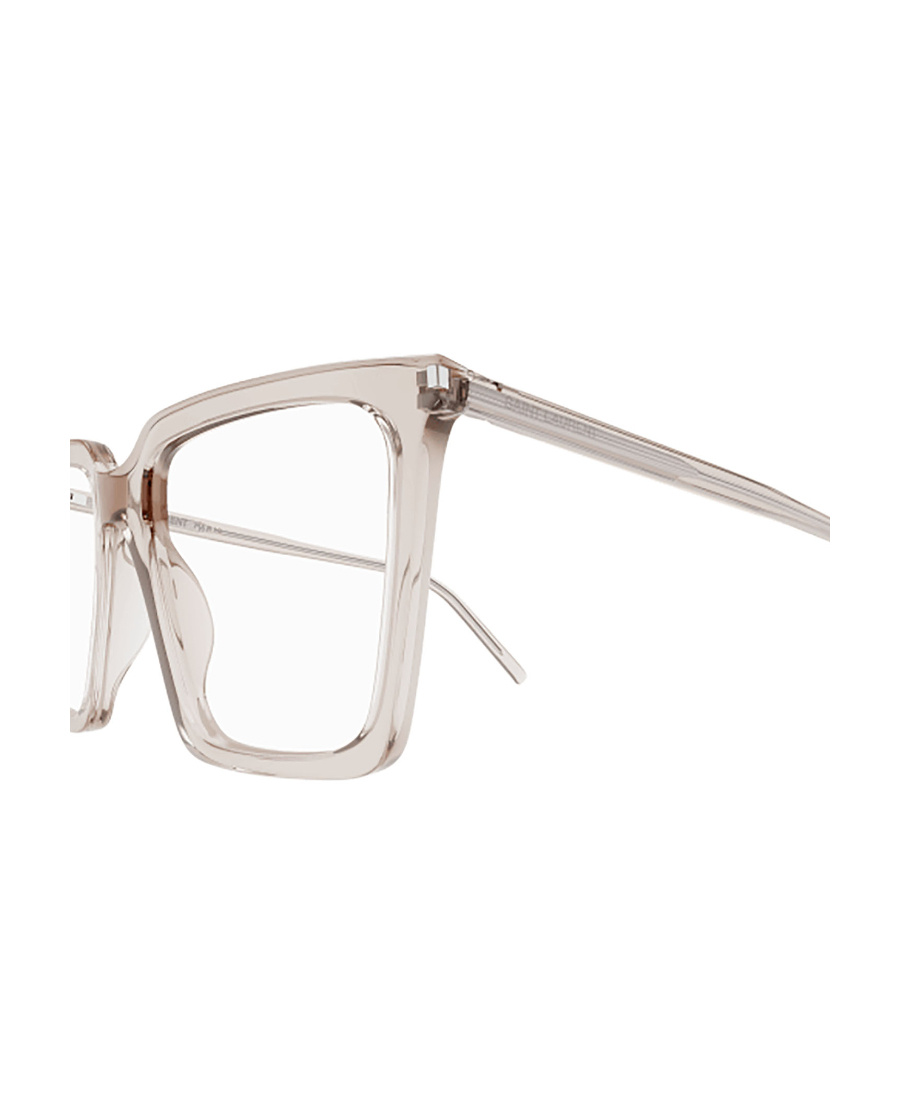 Saint Laurent Square-frame Transparent Sunglasses In White