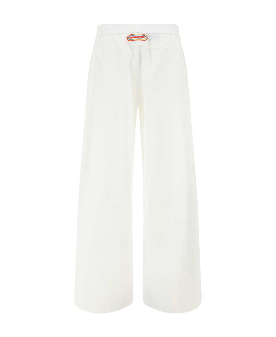Dsquared2 Wide Leg Trousers In White
