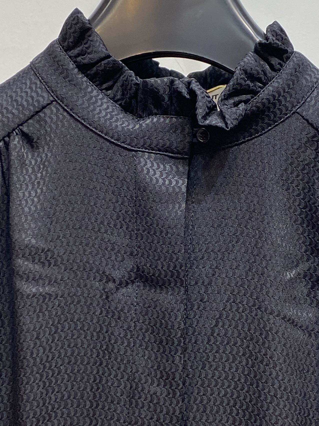 Saint Laurent Pleated Long-sleeved Dress In Black