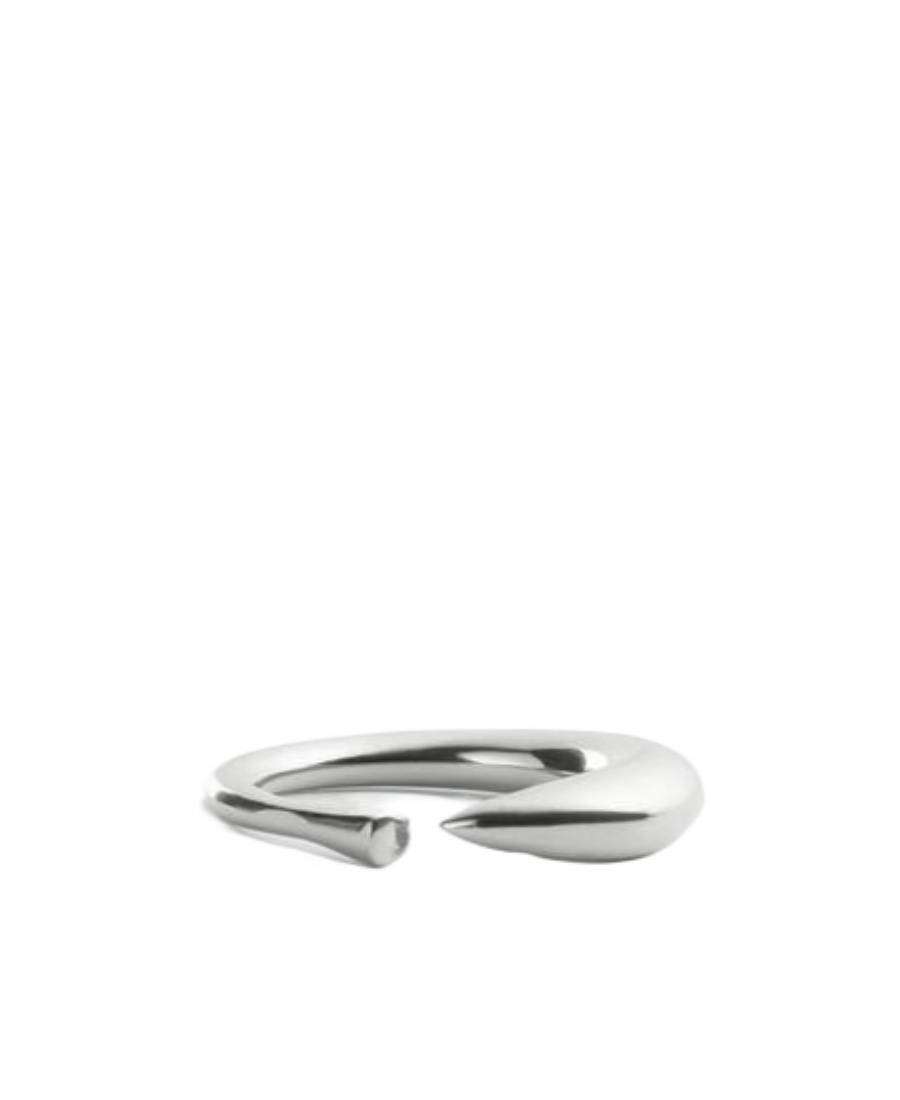 Bottega Veneta Sardine Shaped Ring In White