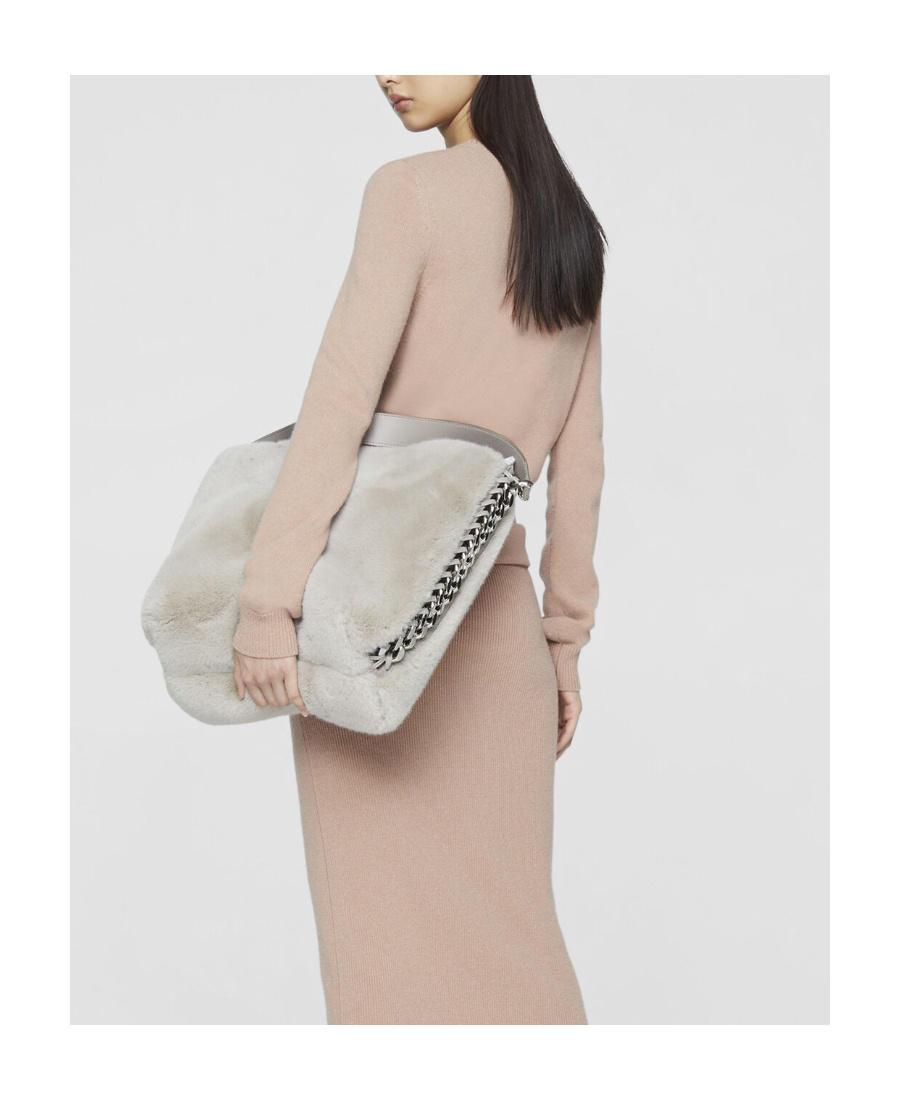 Stella Mccartney Crewneck Cropped Jumper In Nude