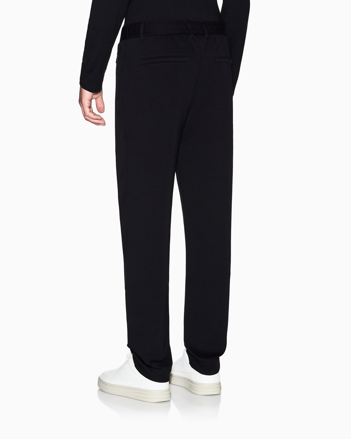 Armani Exchange Zipper Pocket Slacks In Blue