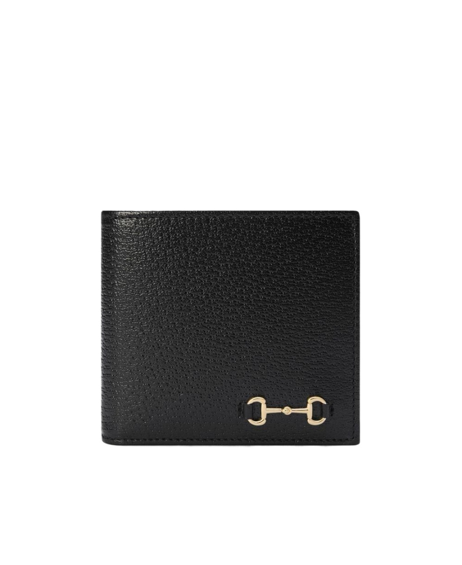 Gucci Signature Horsebit-detail Bi-fold Wallet In Black