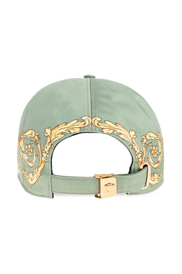 Versace Patterned Hat In Green