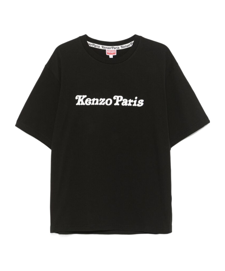 Kenzo Verdy Os Printed Cotton T-shirt In Black