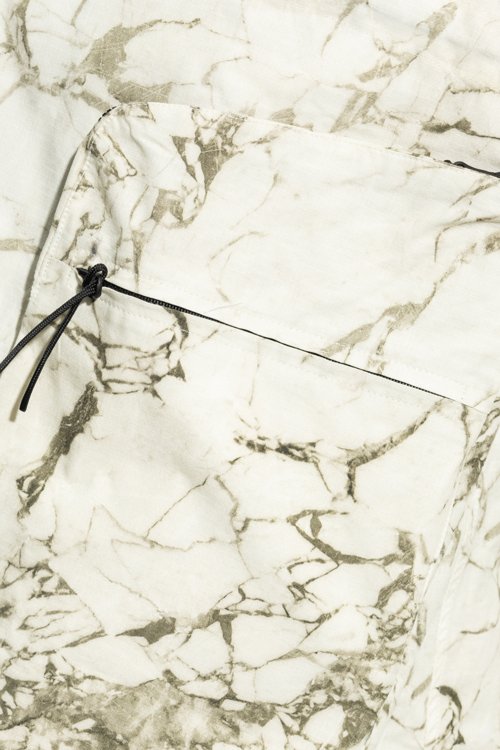 A-cold-wall* Marbled-print Hooded Parka Coat In White