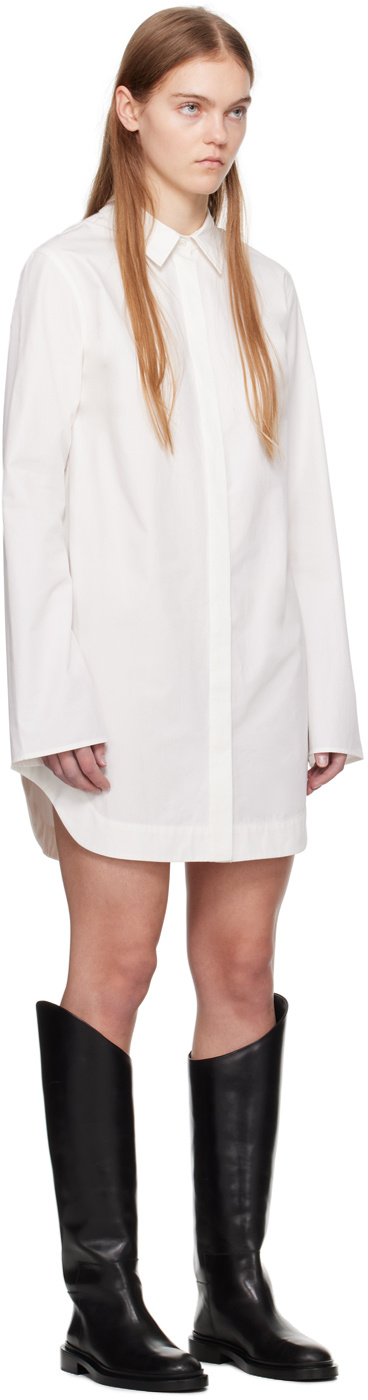 Loulou Studio Long Sleeved Dress In White