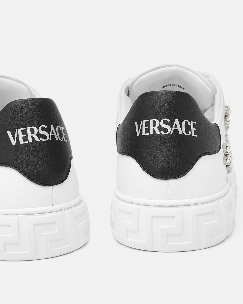 Versace Women's La Greca Sneakers In White