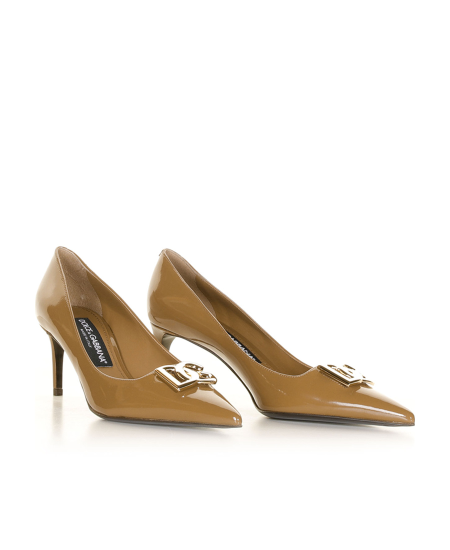 Dolce & Gabbana 65mm Logo-plaque Leather Pumps In Brown