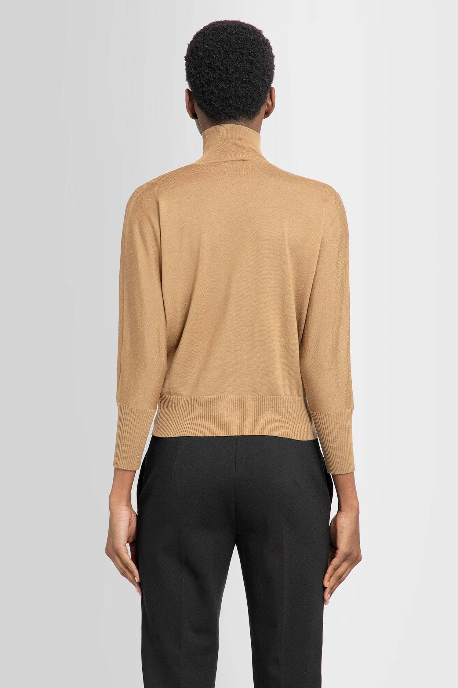 Shop Max Mara Three-quarter Sleeve Jumper In Brown