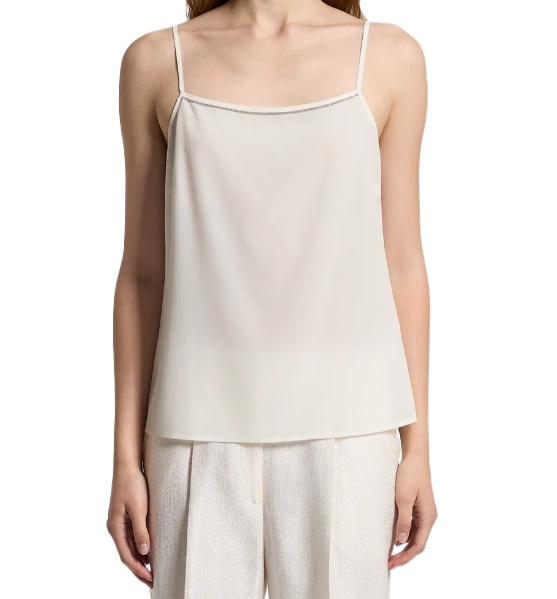 Peserico Sleeveless Tank Top In White