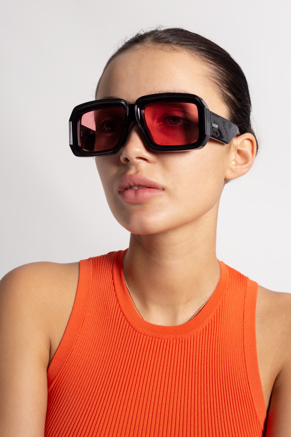 Loewe Square Sunglasses In Pink
