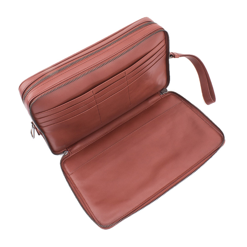 Bottega Veneta Knitted Clutch In Brown