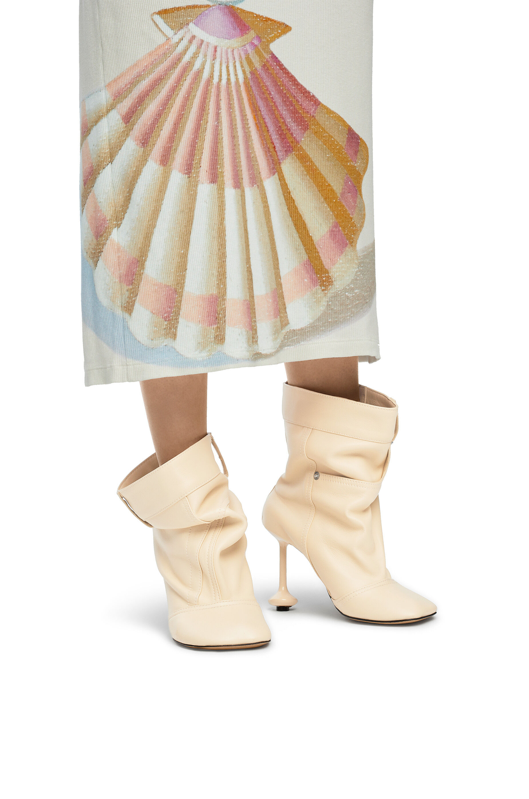 Loewe Leather Toy Ankle Boots 90 In Nude