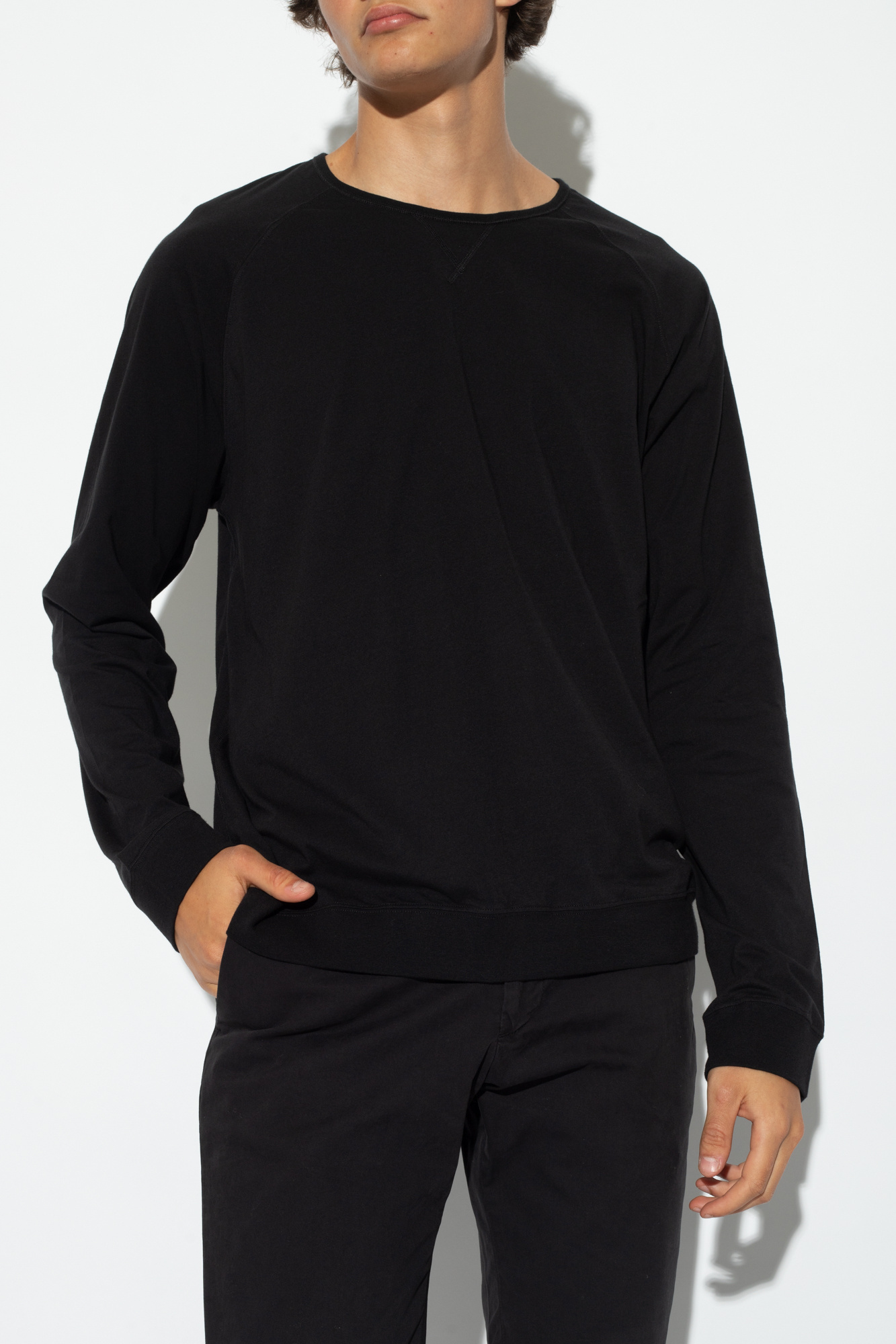 PAUL SMITH LOGO-PATCH COTTON SWEATSHIRT