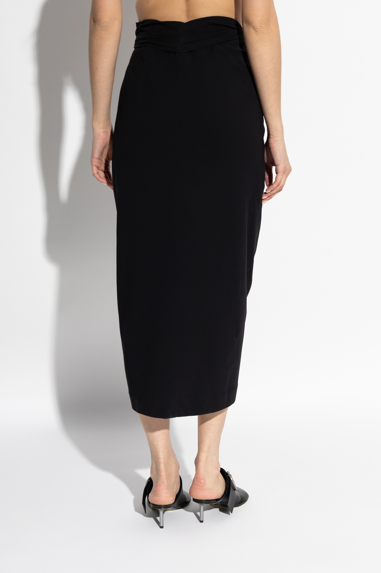 Dries Van Noten Draped Skirt In Black