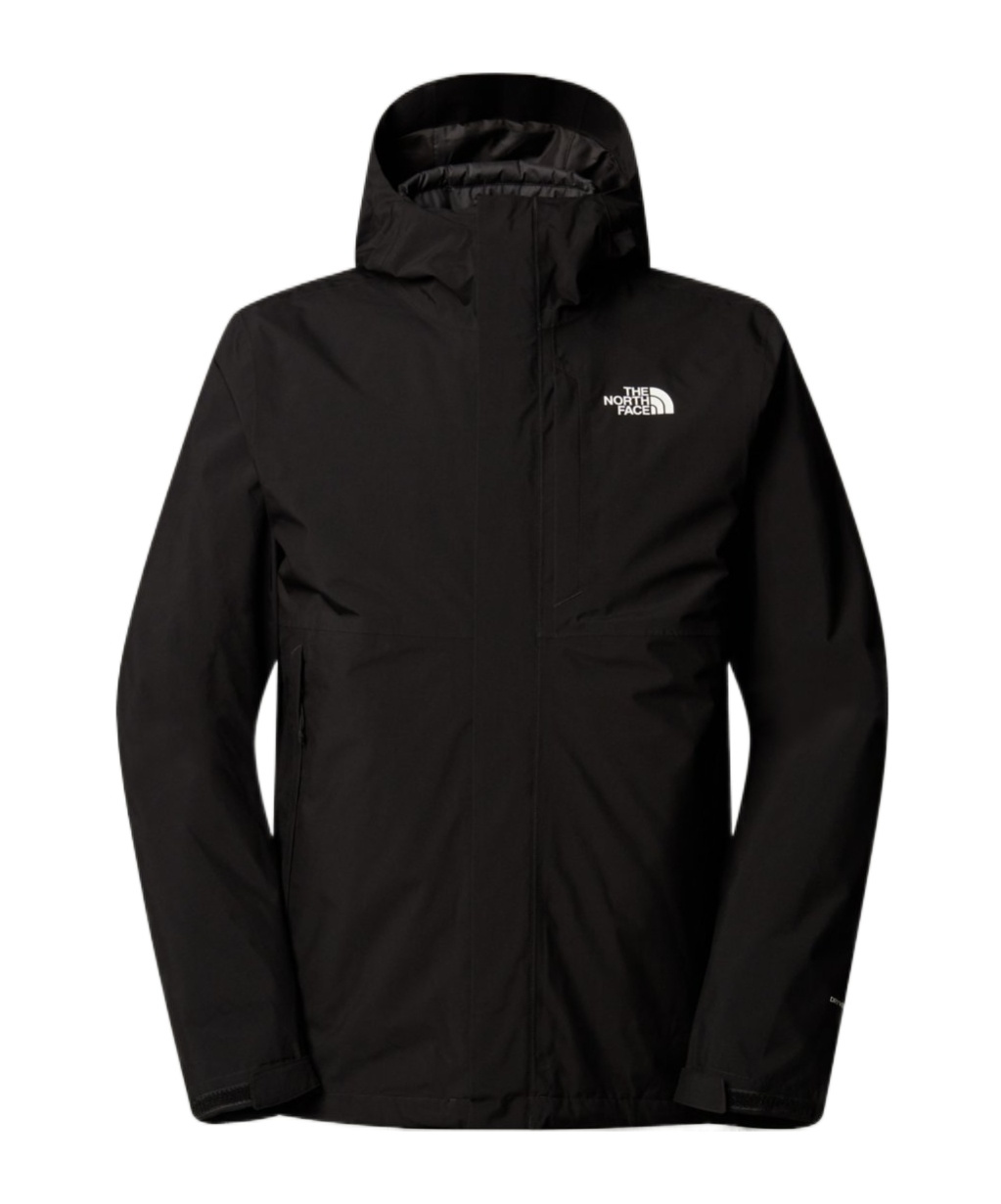 The North Face Dryvent Mono Black Jacket With Logo Printed On The Front In Tech Fabric Man In Black