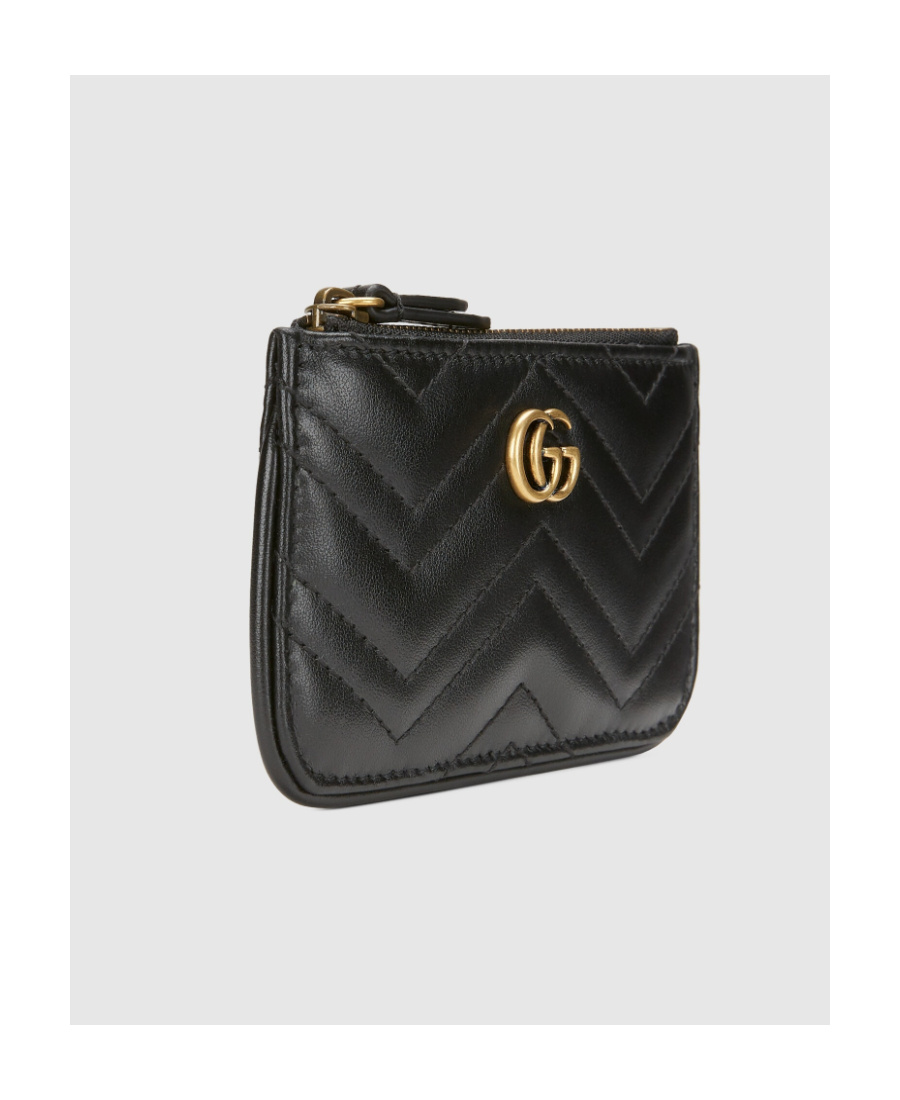 Gucci Gg Marmont Matelassé Key Case In Black