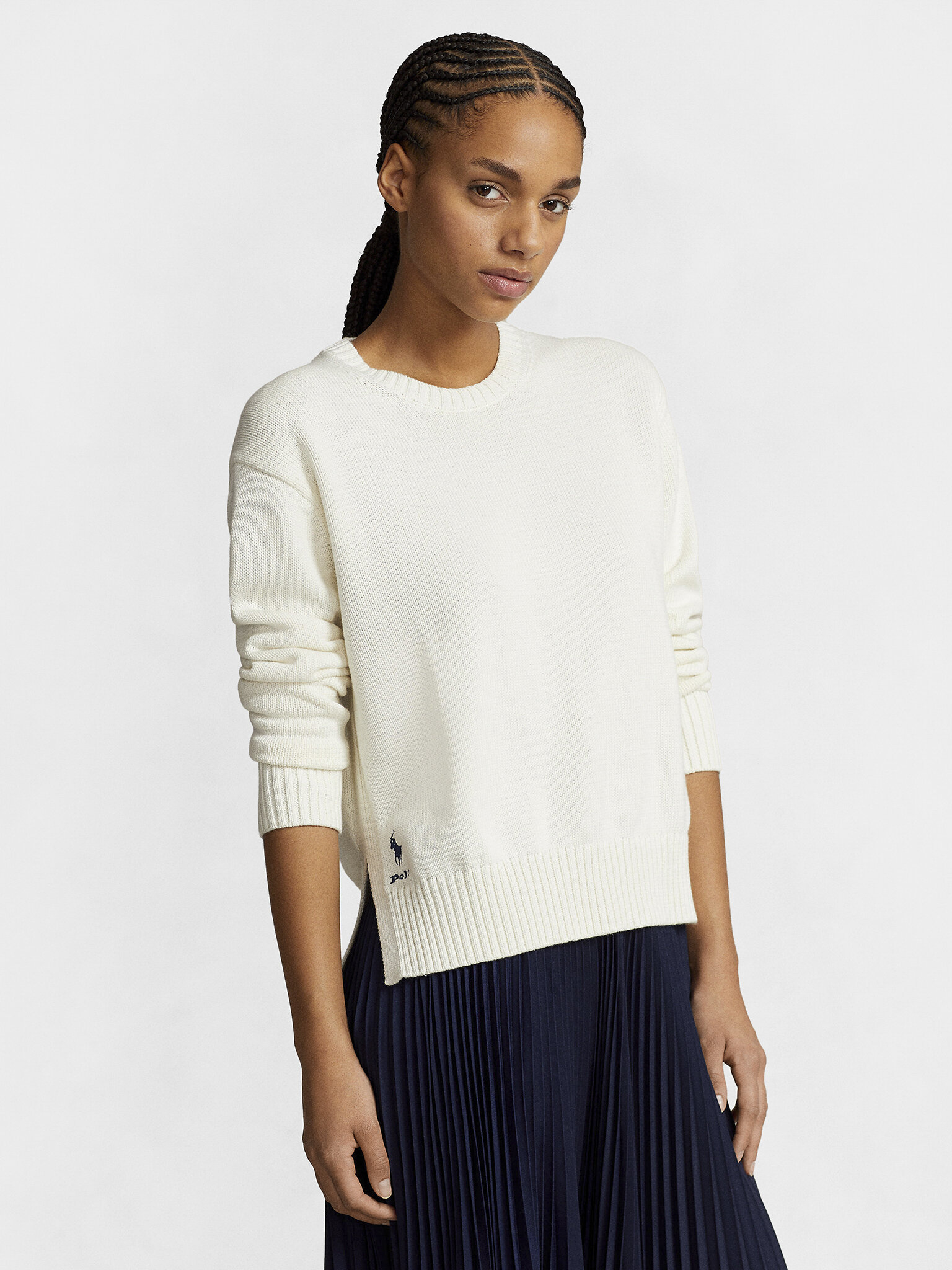 POLO RALPH LAUREN POLO RALPH LAUREN LOGO CREW NECK KNITTED SWEATER