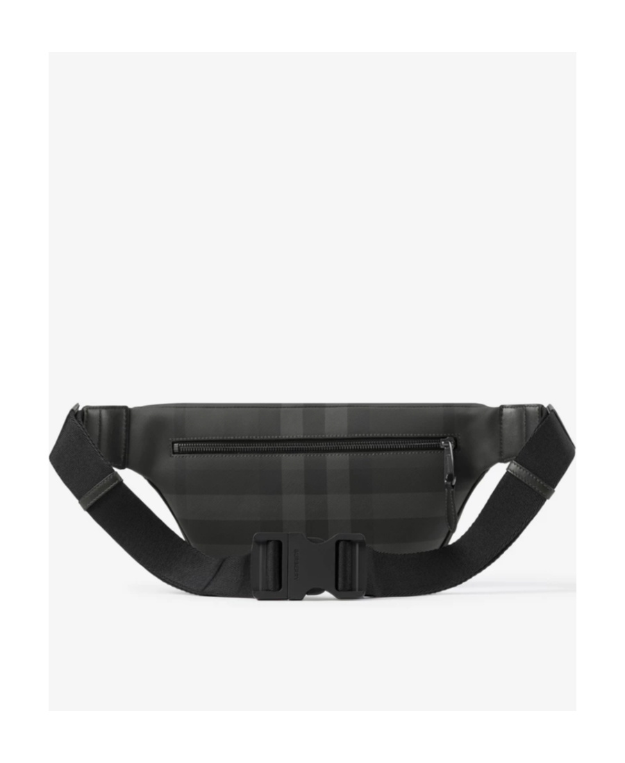 Burberry Cason Checked Belt Bag In Black