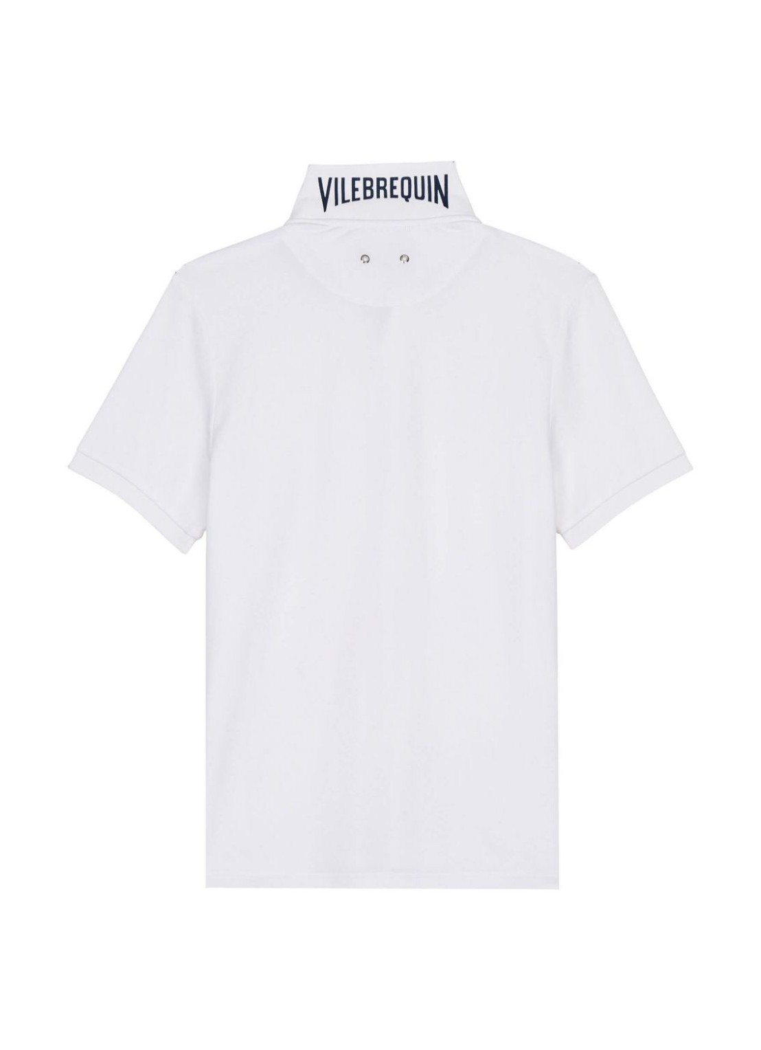 Vilebrequin Terry Cotton Pacific Polo Shirt In White