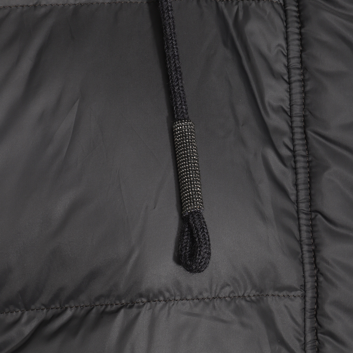 Brunello Cucinelli Drawstring Quilted Padded Gilet In Black