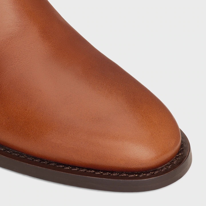 Celine Anais Riding Boot In Calfskin In Brown
