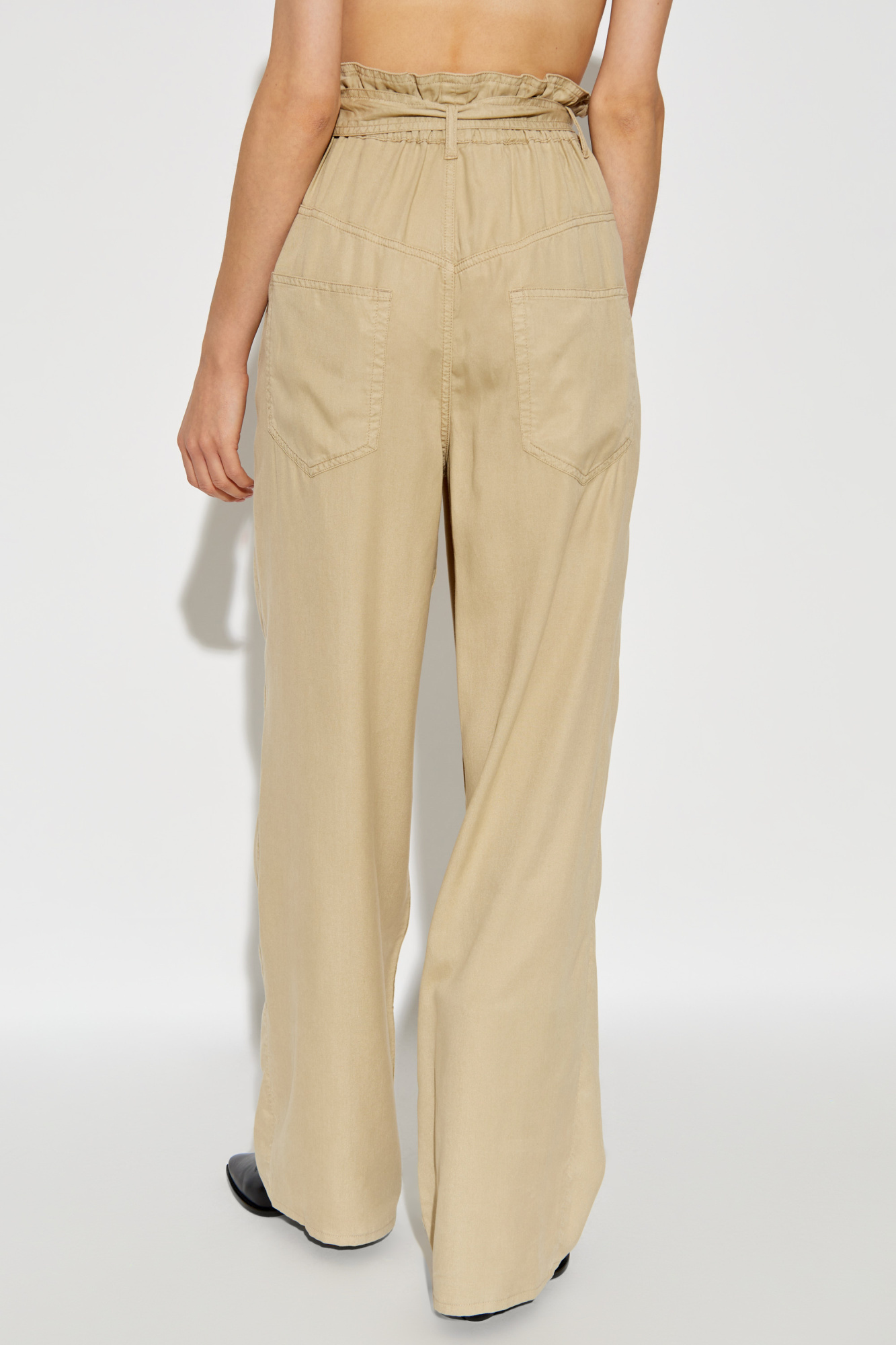 Isabel Marant Étoile Priana High-waist Wide-leg Trousers In Nude