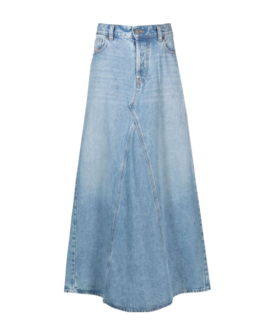 Diesel Denim Maxi Skirt In Blue