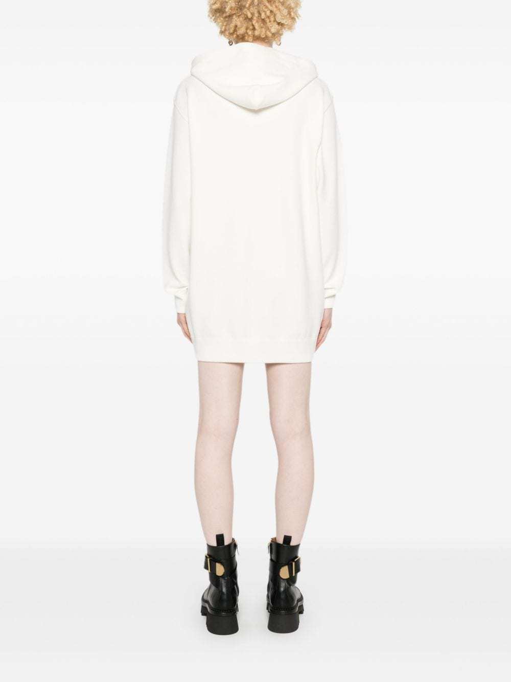 Elisabetta Franchi Sweatshirtkleid Mit Kapuze In White