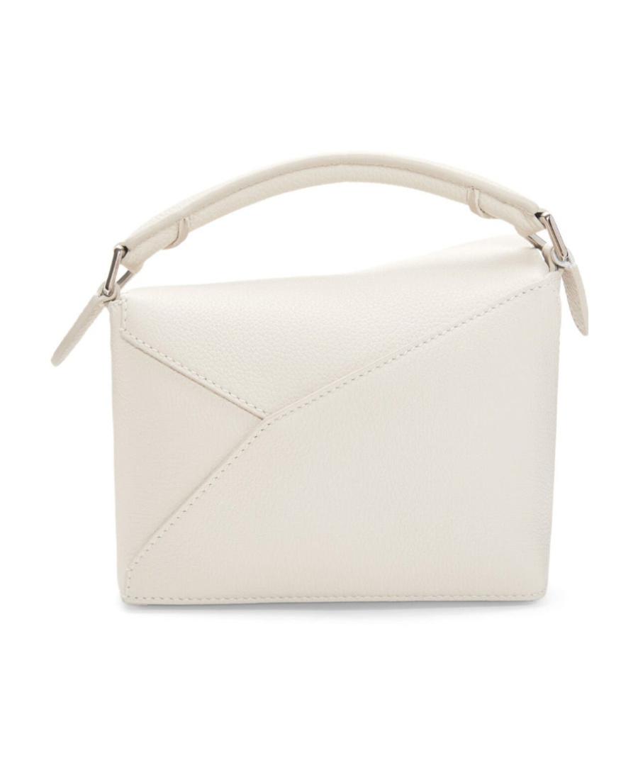 Loewe Mini Puzzle Shoulder Bag In White