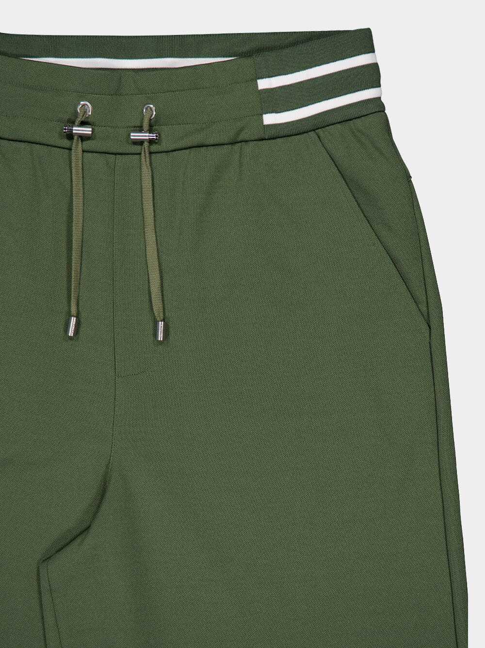 Balmain Logo-print Drawstring Shorts In Green