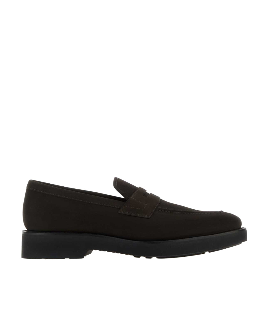 Church's Suede Calfskin Moccasin Loafers With Lightweight Eva Sole In Dark Brown