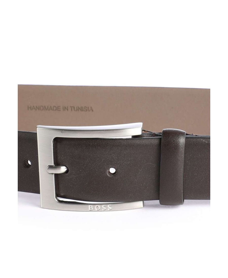 Hugo Boss Dressletic Leather Belt With Concealed Elasticated Section In Black