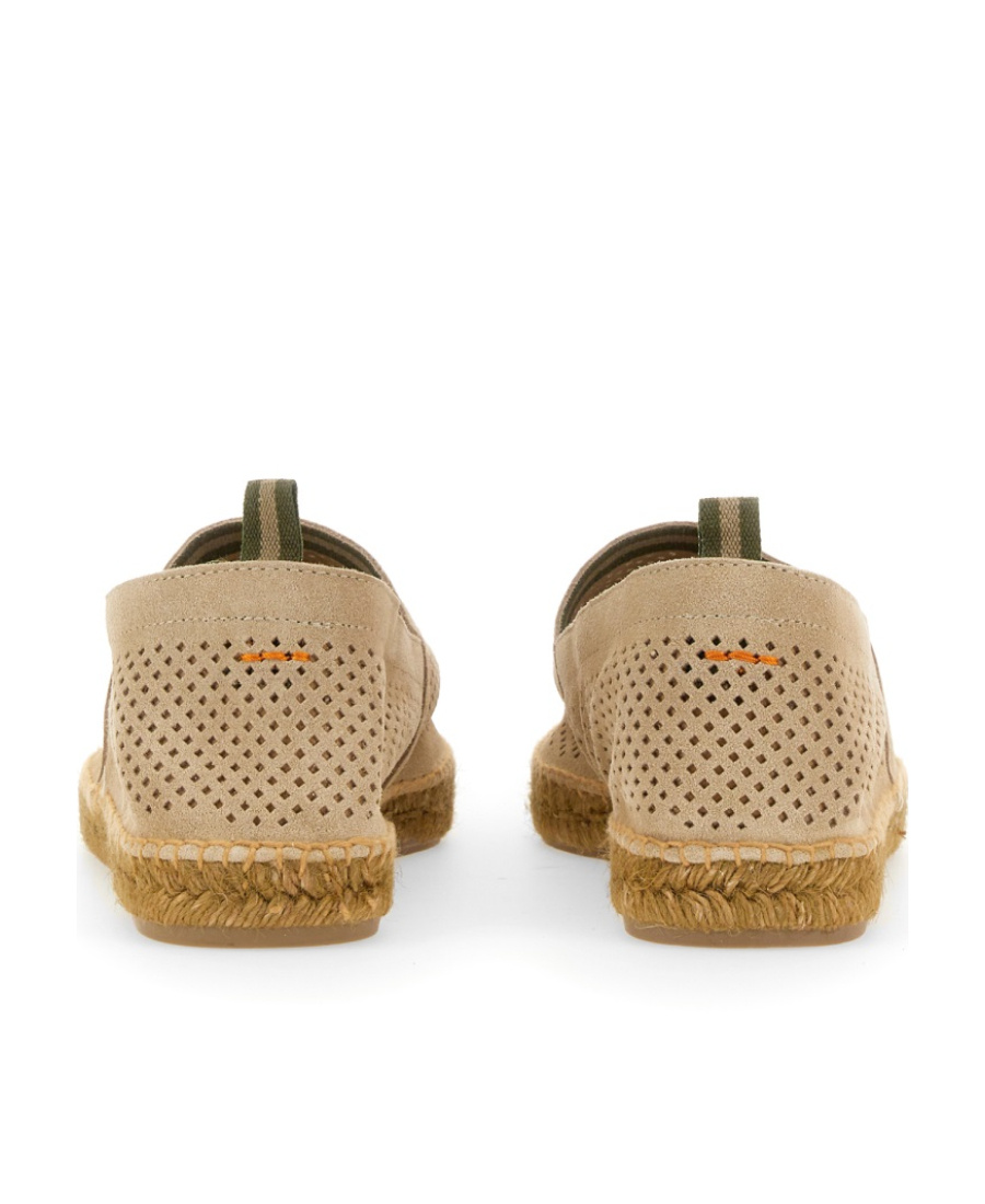 Castaã±er Pablo Round Toe Perforated Espadrille In Neutral