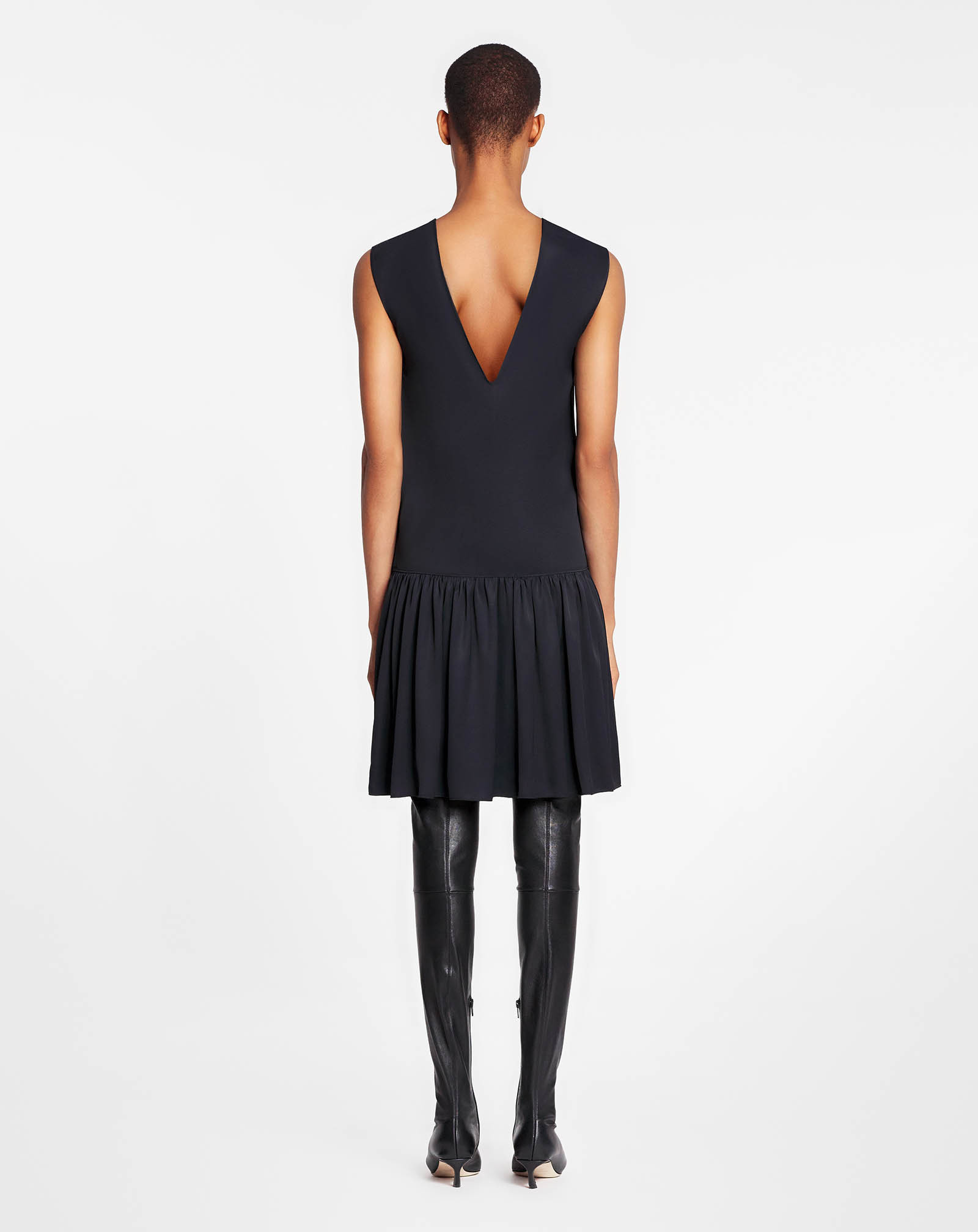 Lanvin Round-neck Sleeveless Minidress In Black