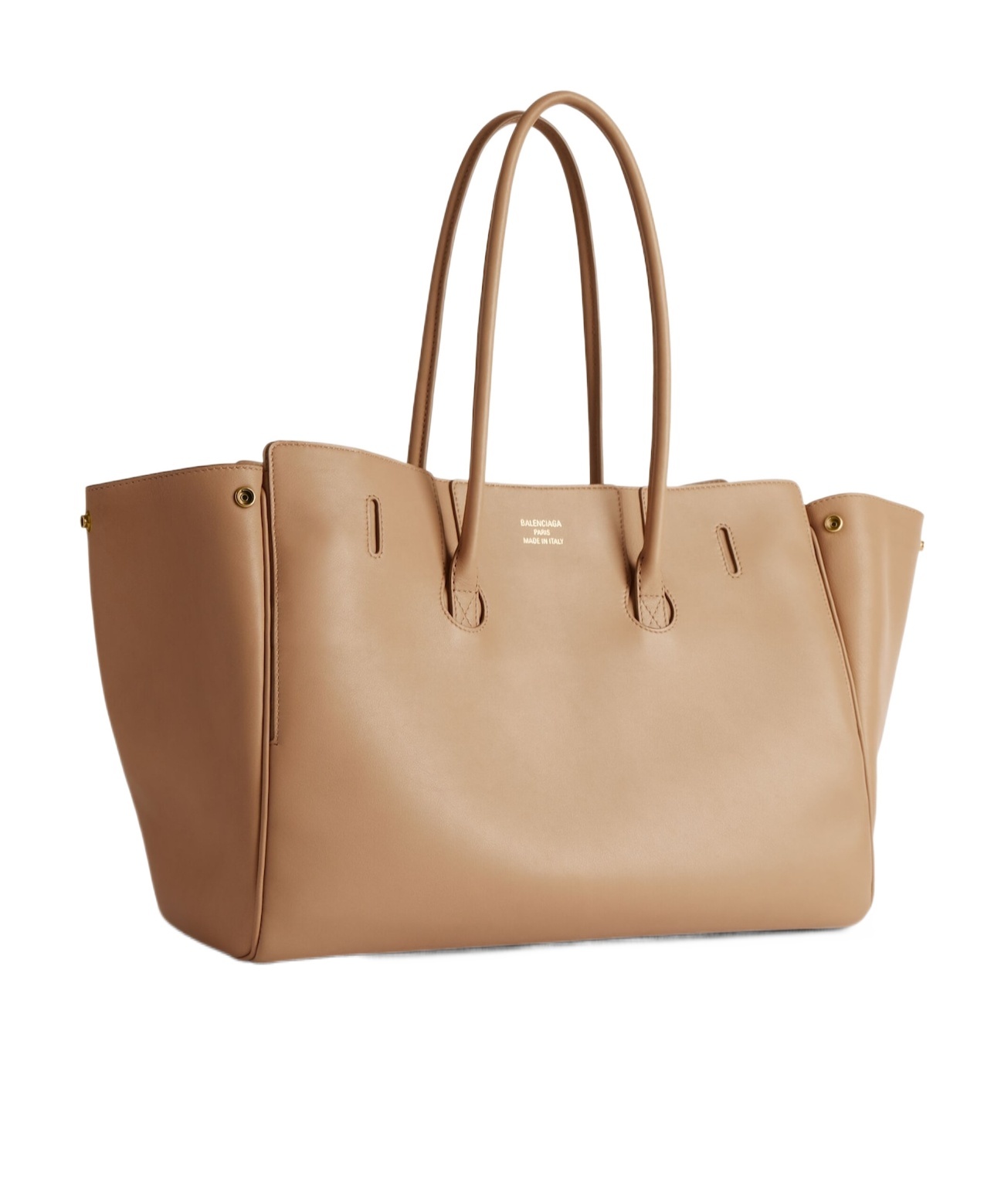 Balenciaga Leather Bel Air Carry All Tote Bag In Green