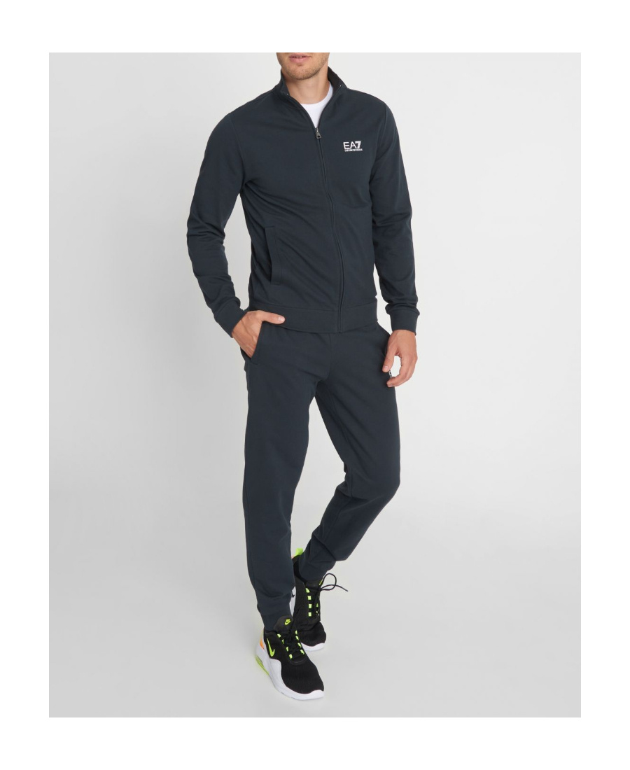 Ea7 Chest-logo Lightweight Jacket In Black